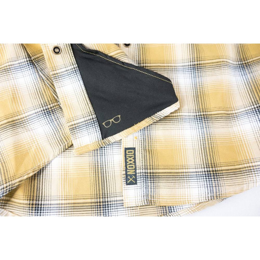 Dixxon Flannel The Sutter Womens Medium Yellow Plaid Excellent D-Tech Snap Shirt - Picture 7 of 8